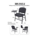 Writing Chair SBF-FH37-2 Black PVC