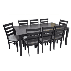Solid Wood 6 Seater Modern Dining Set – SBF-OLIVIA 1+8 Wenge