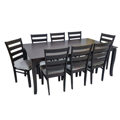 Solid Wood 6 Seater Modern Dining Set – SBF-OLIVIA 1+8 Wenge