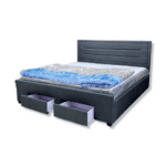 Upholstery King Size Bedframe with Storage Drawers LB88 (200×180 CM)