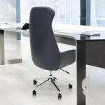 SBF Executive High Back Office Chair - Ergonomic PU Leather Recliner, Height Adjustable, Tilt Back, Chrome Base, for Home and Office, Black