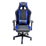 SBF High Back Faux Leather Gaming Chair with 2D Armrests - Reclining Office Chair with Adjustable Height, Headrest, Lumbar Support, Ergonomic Swivel Computer Chair, Blue Black