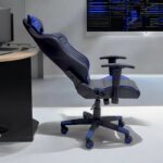 SBF High Back Faux Leather Gaming Chair with 2D Armrests - Reclining Office Chair with Adjustable Height, Headrest, Lumbar Support, Ergonomic Swivel Computer Chair, Blue Black