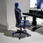 SBF High Back Faux Leather Gaming Chair with 2D Armrests - Reclining Office Chair with Adjustable Height, Headrest, Lumbar Support, Ergonomic Swivel Computer Chair, Blue Black